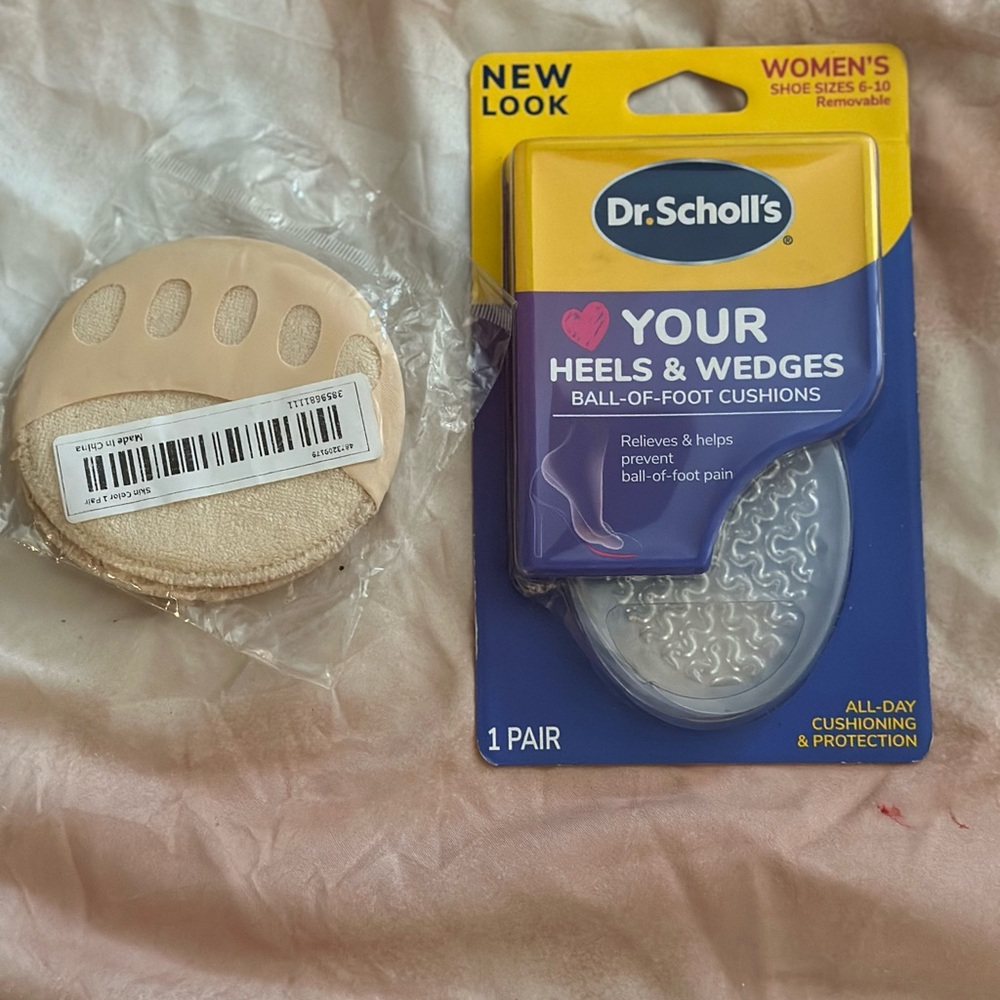 Dr. Scholl's Women's Clear and Beige Ball-of-Foot Cushions Duo | Fits Sizes 6-10